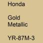 Preview: Honda, Gold Metallic, YR-87M-3.